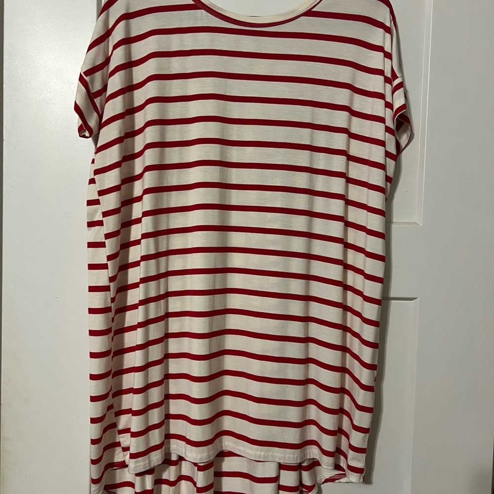 Bellamie Red and White Striped Tunic